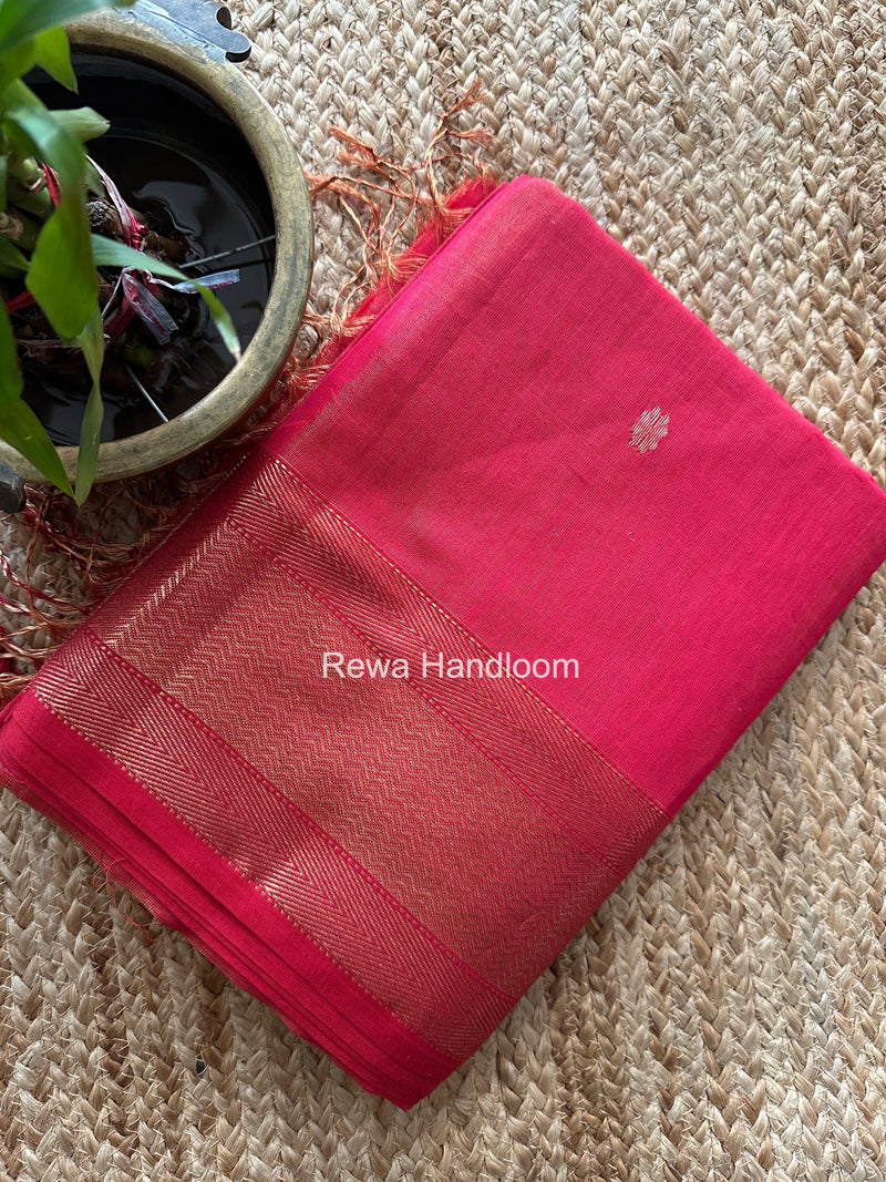 Maheshwari Rani Pink Tissue Butti Saree TBBS0133