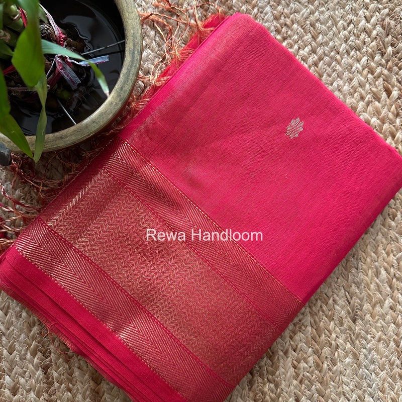 Maheshwari Rani Pink Tissue Butti Saree TBBS0133