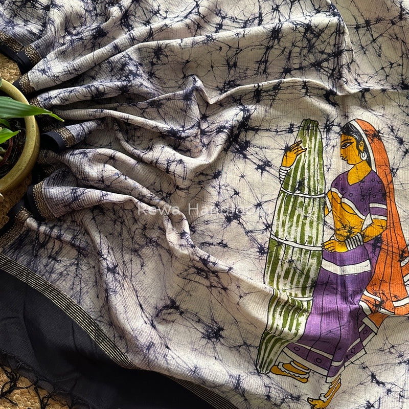 Maheshwari Hand painted Dupatta