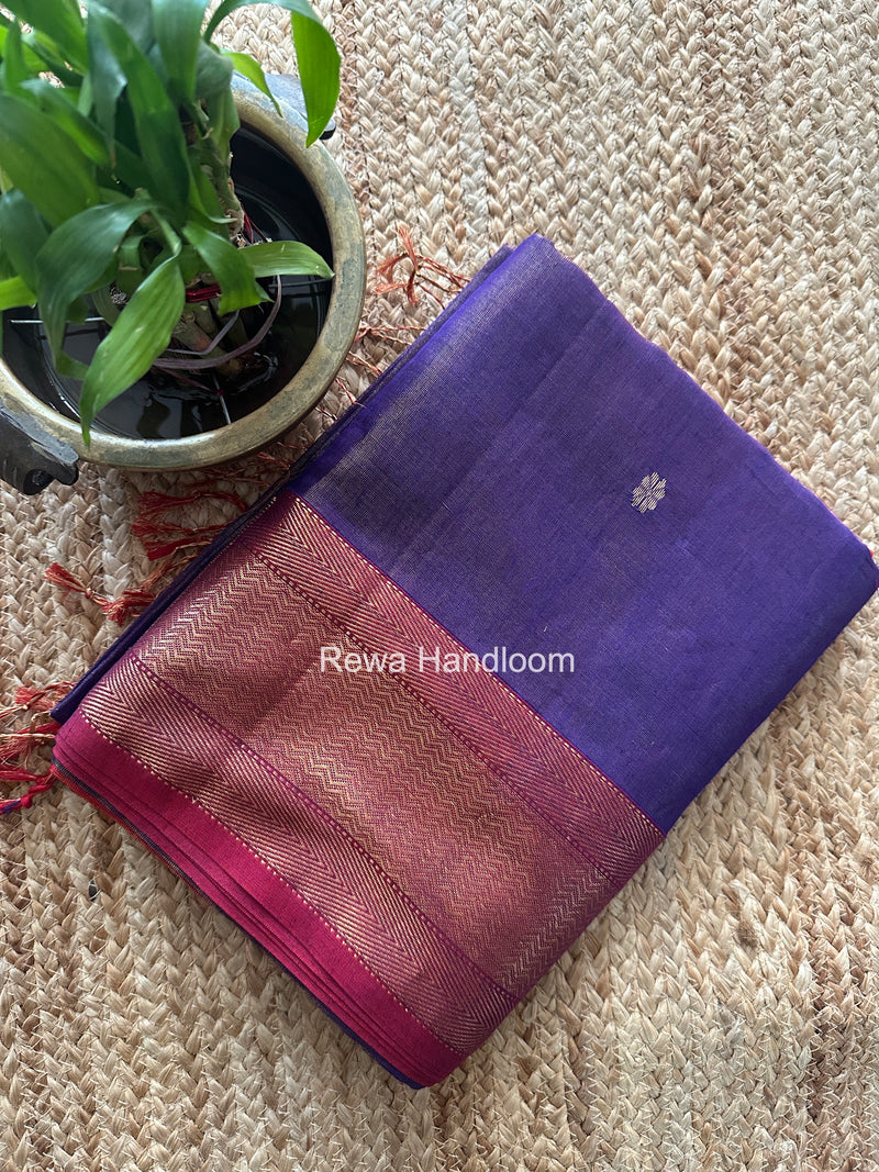 Maheshwari Purple Tissue Butti Saree TBBS072