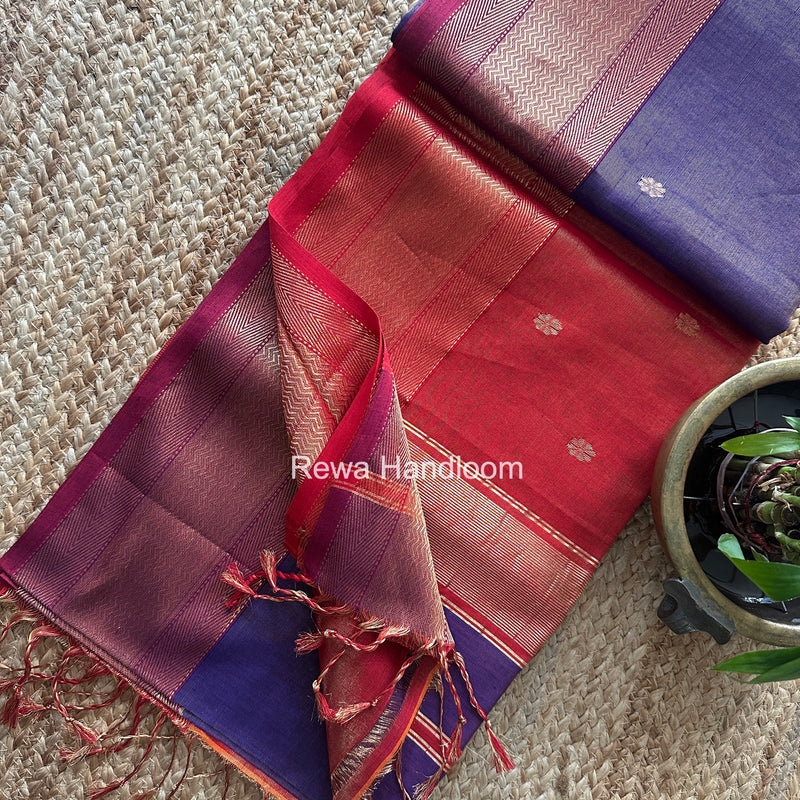 Maheshwari Tissue Butti Saree