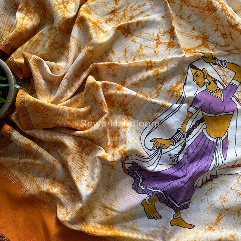 Maheshwari Hand painted Dupatta