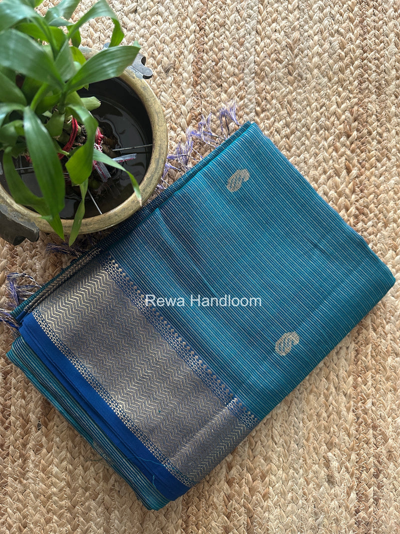 Maheshwari Rama Green Tissue Butti Saree TKBS011