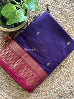 Turmeric Zari Butti ~ Maheshwari Saree