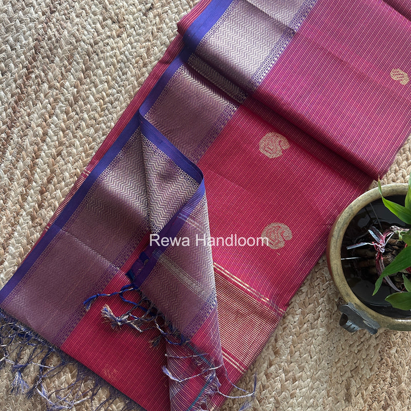 Maheshwari Tissue Butti Saree