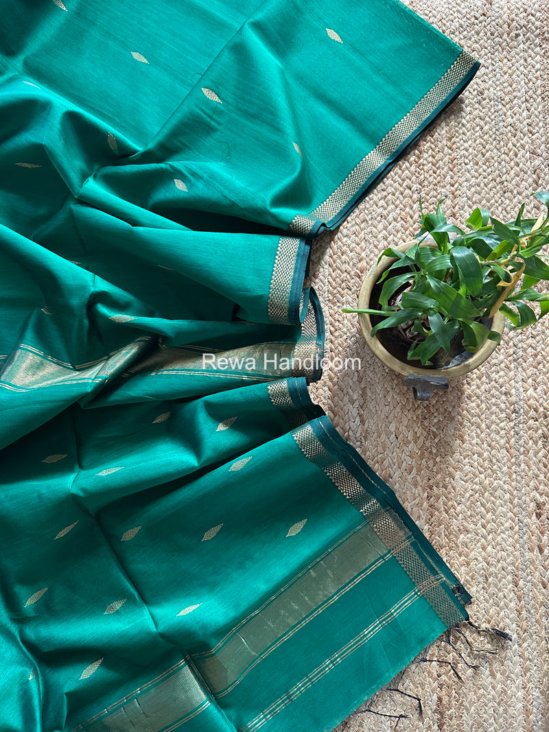 Maheshwari Green Aami Butti Saree SBT0082