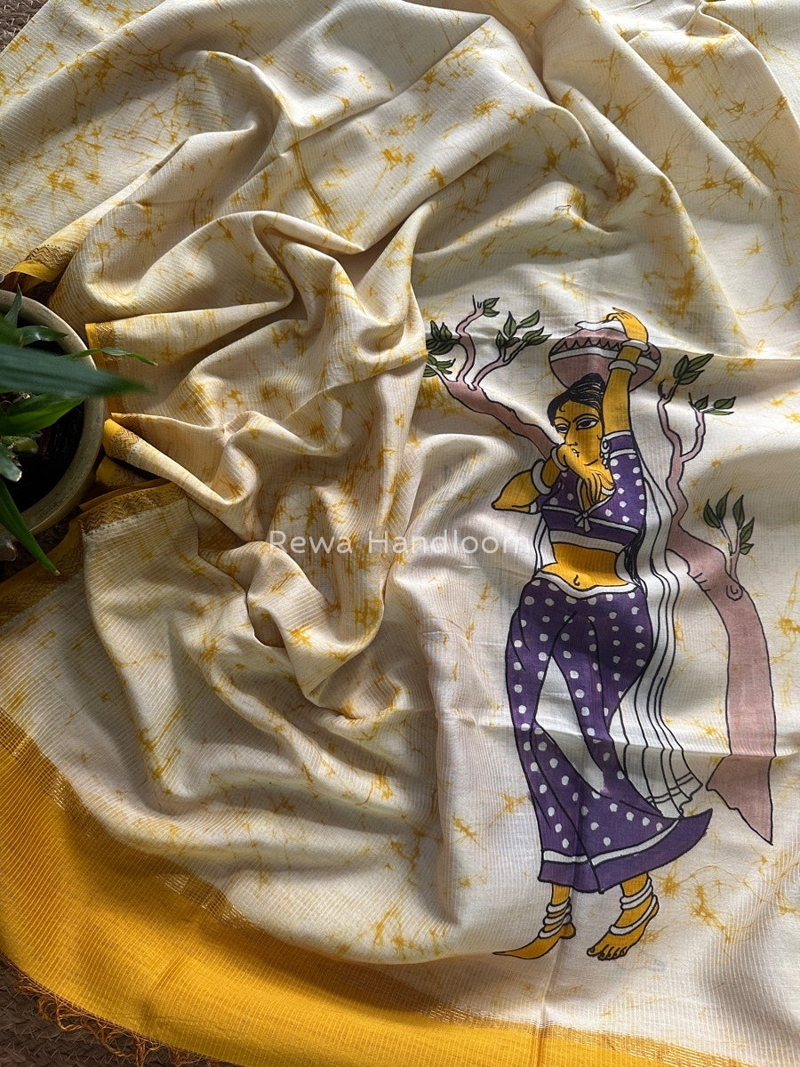 Maheshwari Hand painted Dupatta