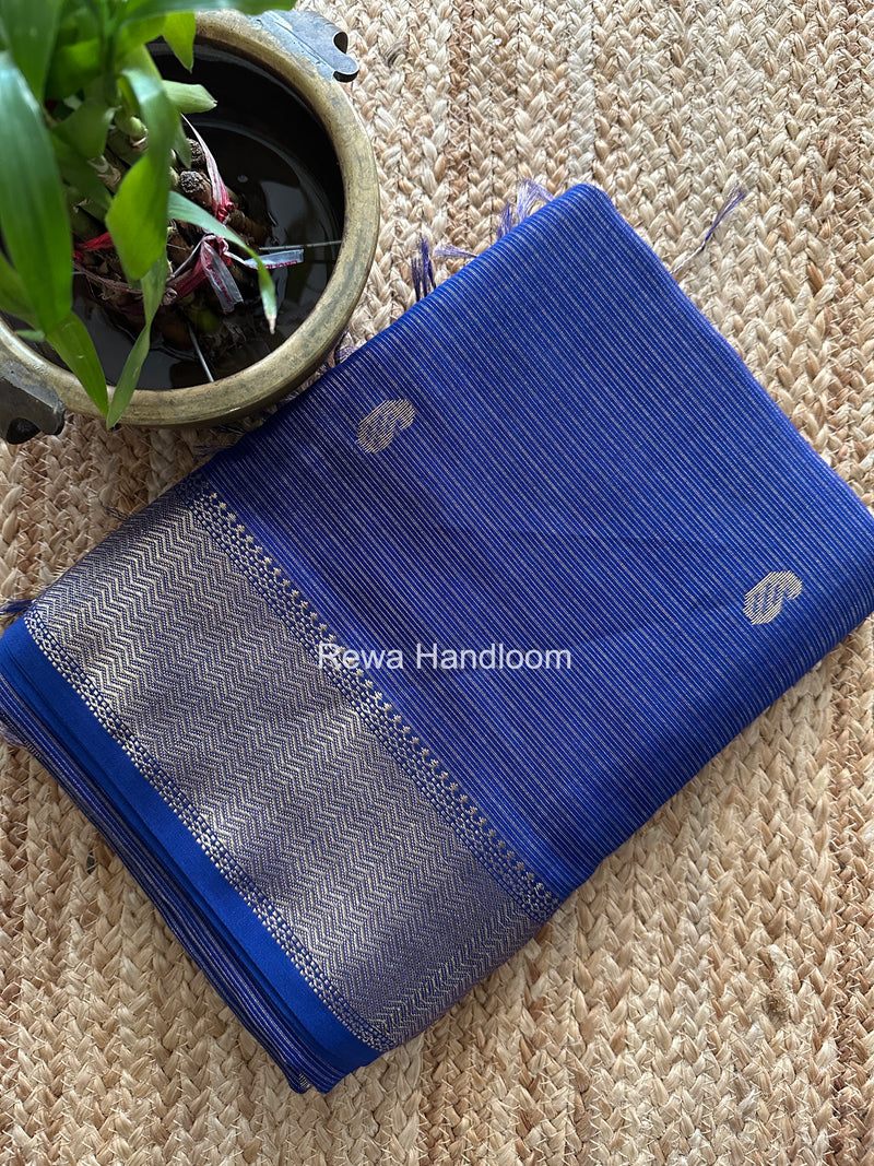Maheshwari Blue Tissue Butti Saree TKBS010