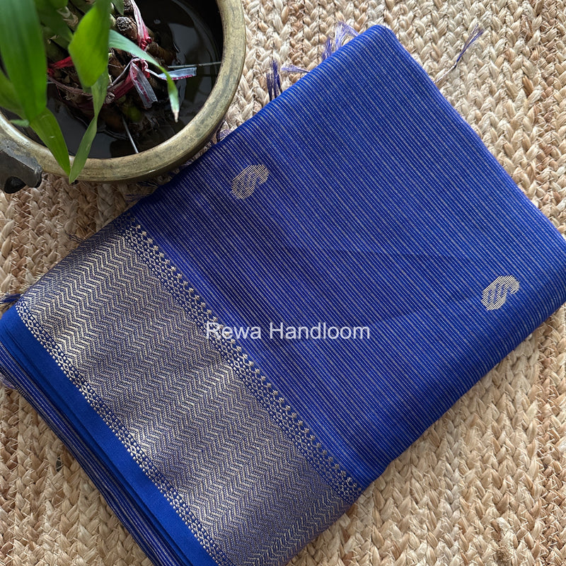 Maheshwari Blue Tissue Butti Saree TKBS010