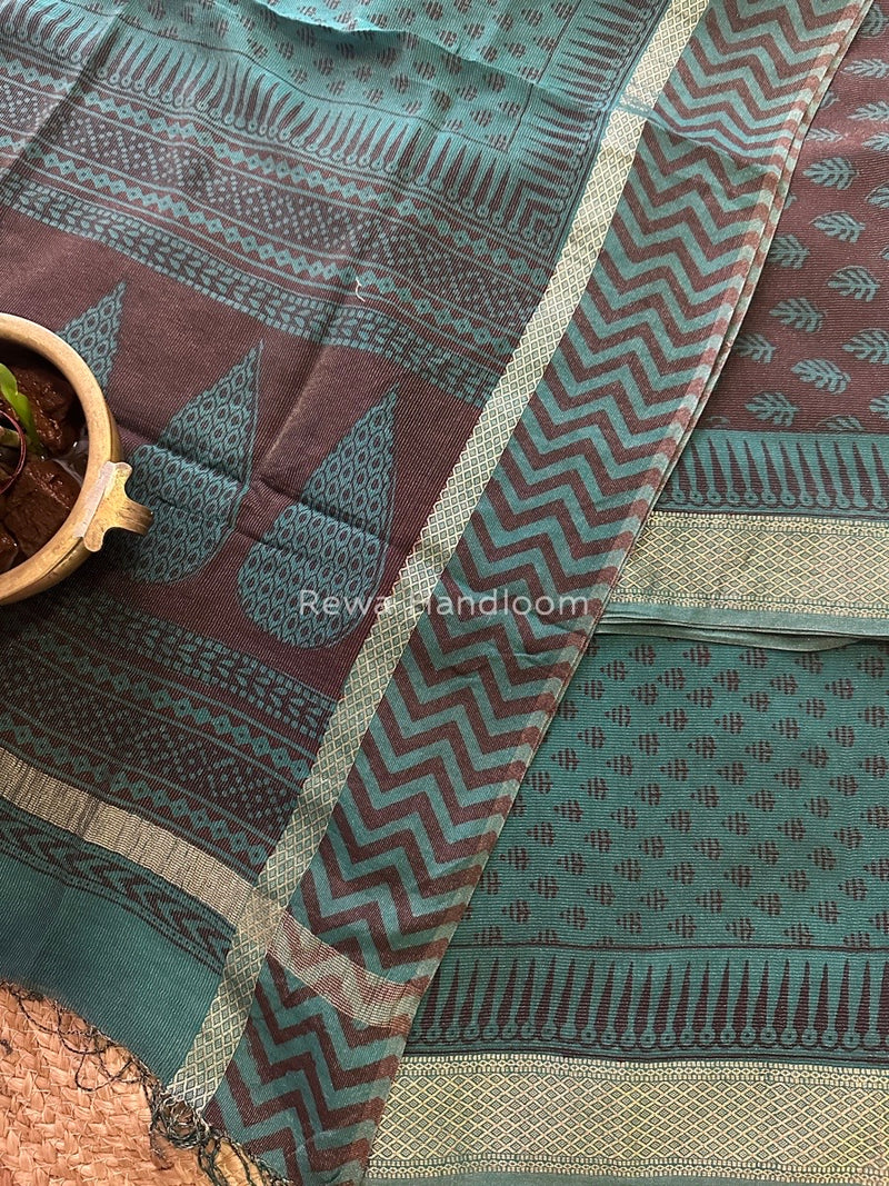  Bagh Print Tissue Suit