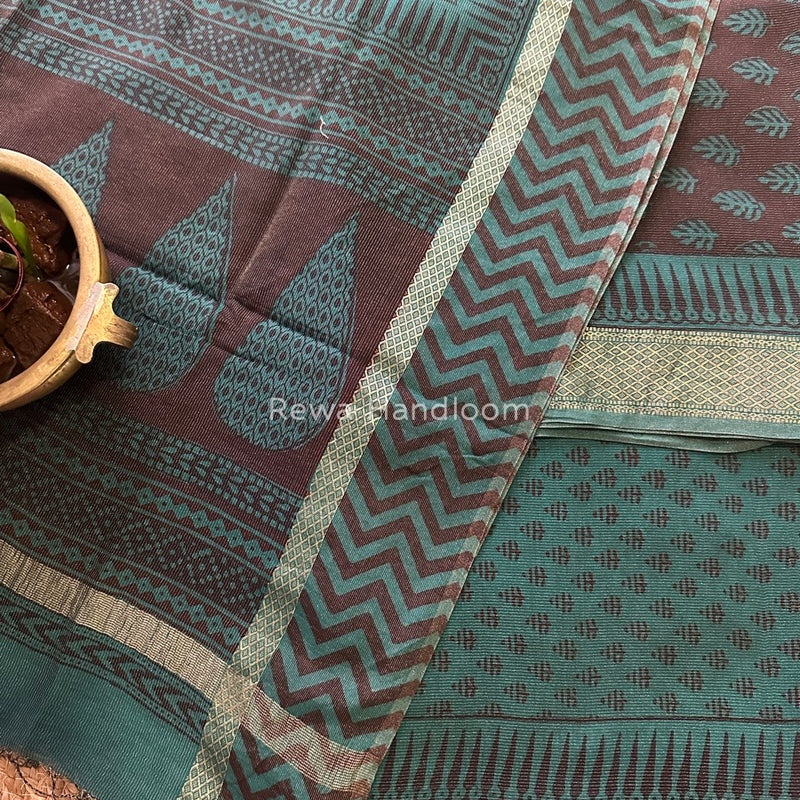  Bagh Print Tissue Suit