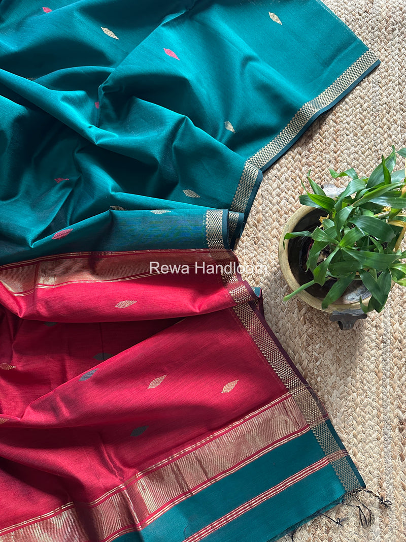 Maheshwari Green Aami Butti Saree SBT0078