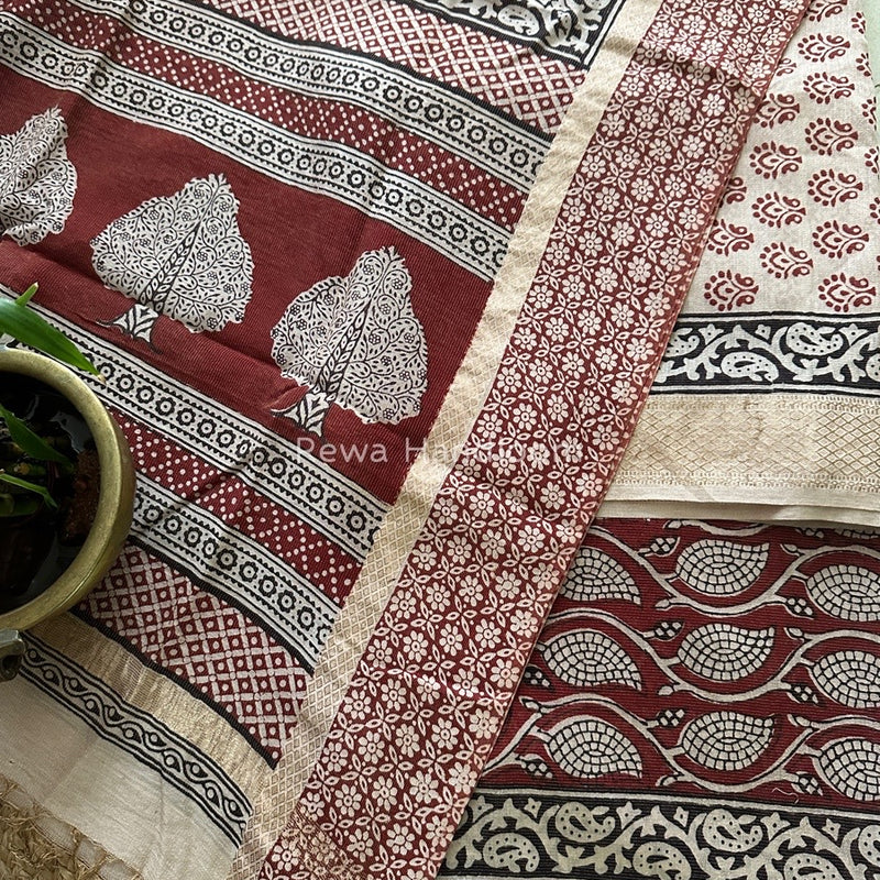  Bagh Print Tissue Suit