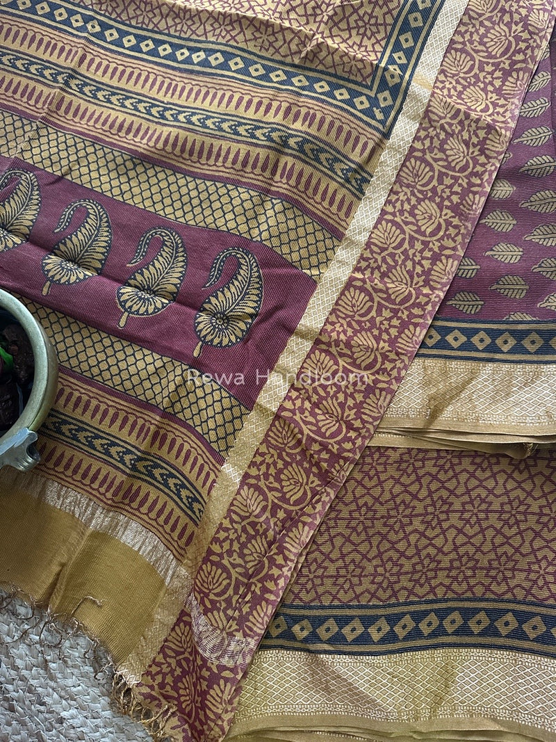  Bagh Print Tissue Suit