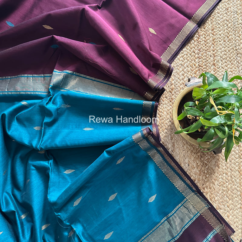 Maheshwari Wine Aami Butti Saree SBT0081