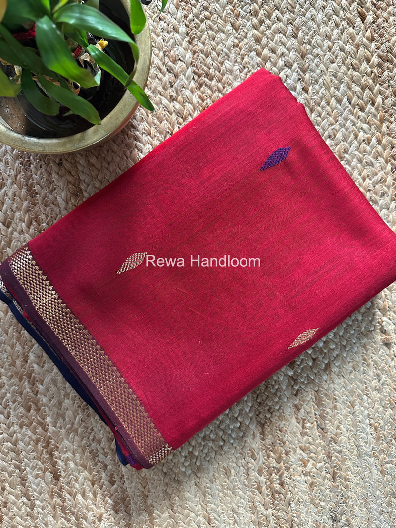 Maheshwari Red Aami Butti Saree SBT0080