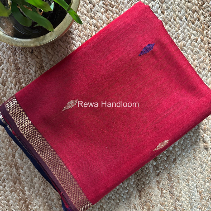 Maheshwari Red Aami Butti Saree SBT0080