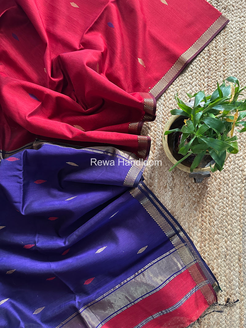 Maheshwari Red Aami Butti Saree SBT0080