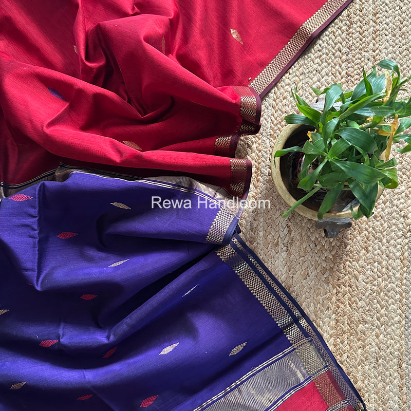 Maheshwari Red Aami Butti Saree SBT0080