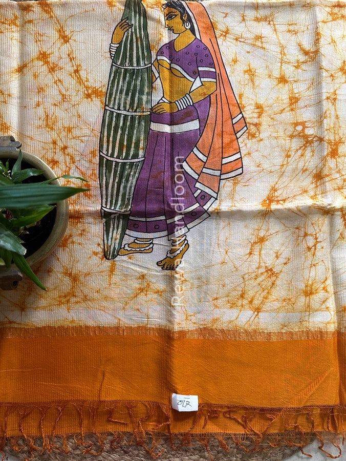 Maheshwari Hand painted Dupatta