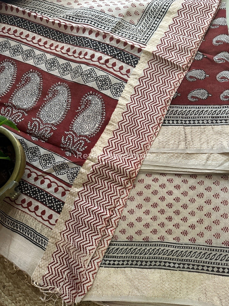  Bagh Print Tissue Suit