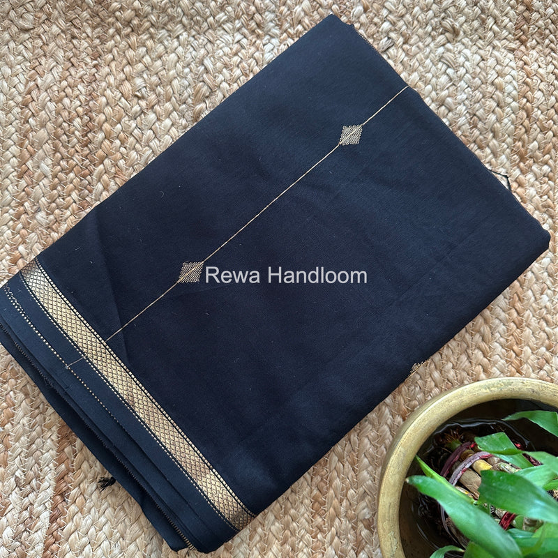 Black Lining Butti Shaded Maheshwari Saree SBS086