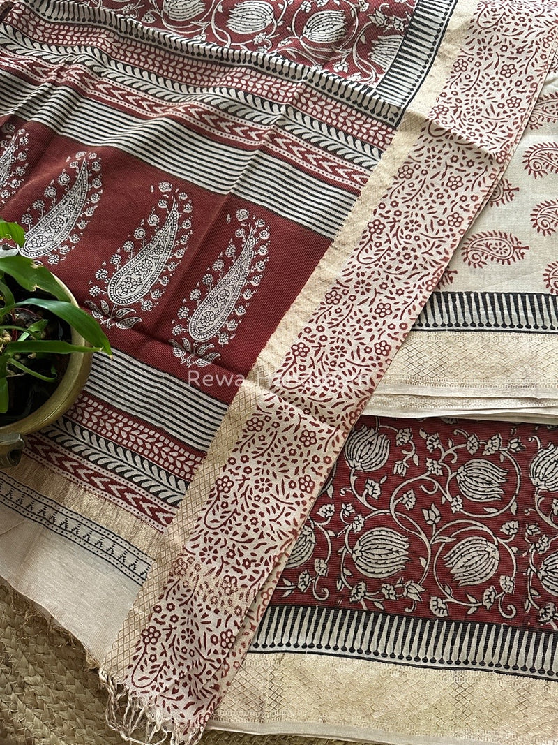  Bagh Print Tissue Suit