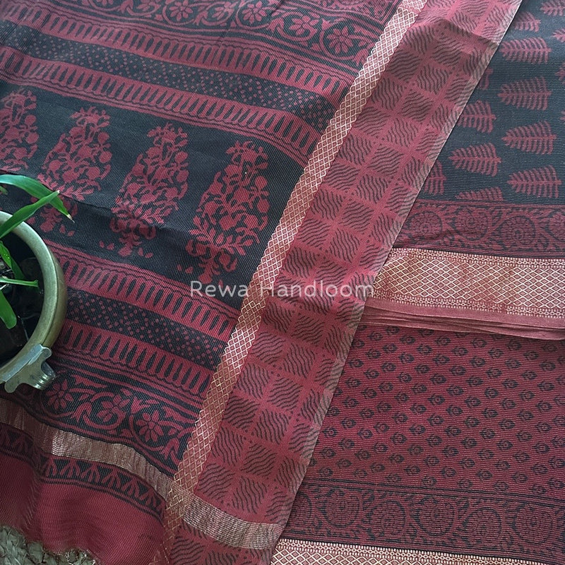  Bagh Print Tissue Suit