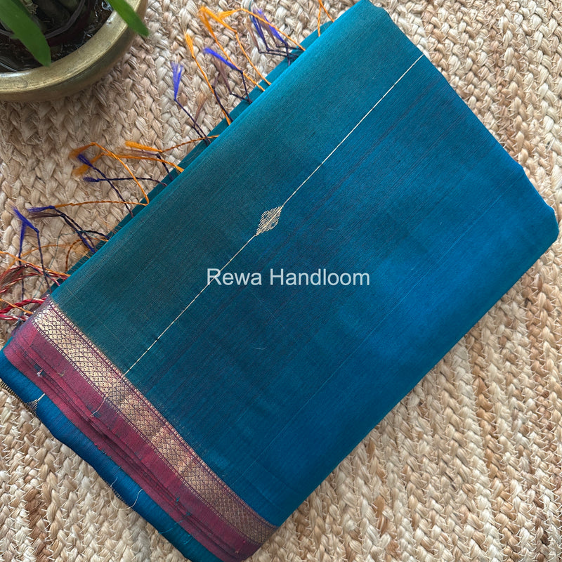 Morpankhi Lining Butti Shaded Maheshwari Saree SBS087
