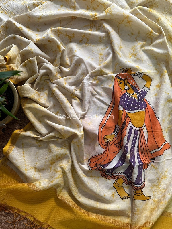 Maheshwari Hand painted Dupatta