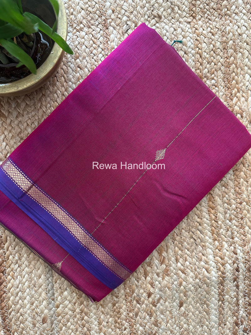  Magenta Lining Butti Shaded Maheshwari Saree SBS072