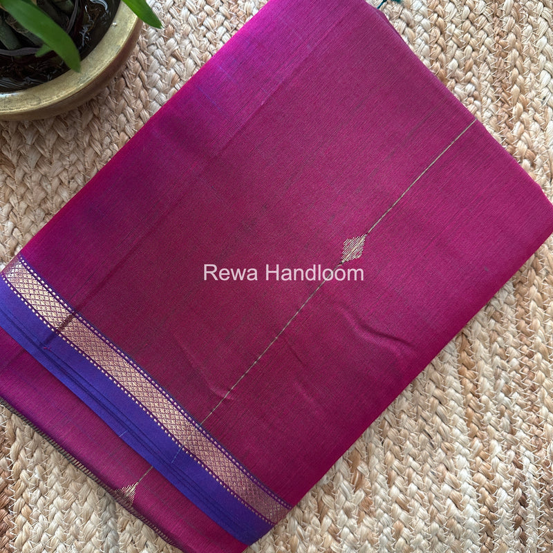 Magenta Lining Butti Shaded Maheshwari Saree SBS072