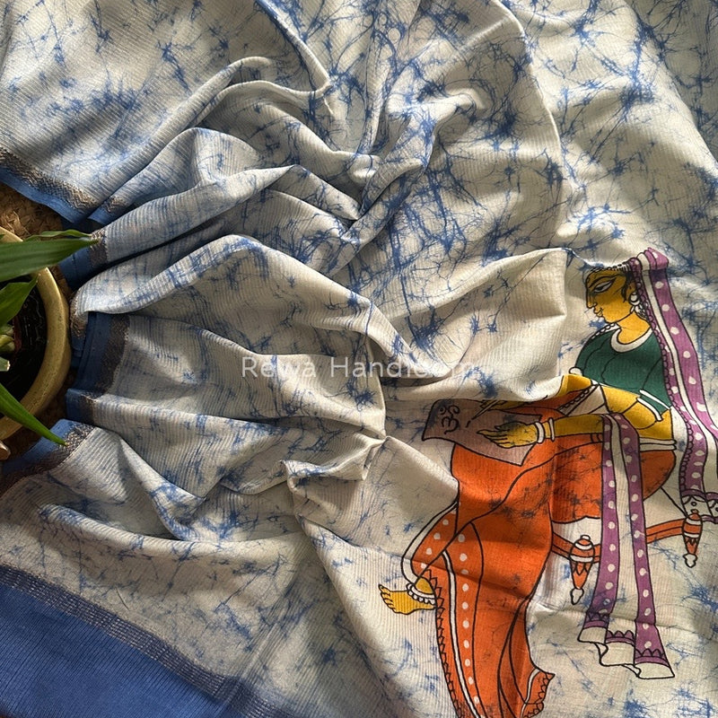 Maheshwari Hand painted Dupatta