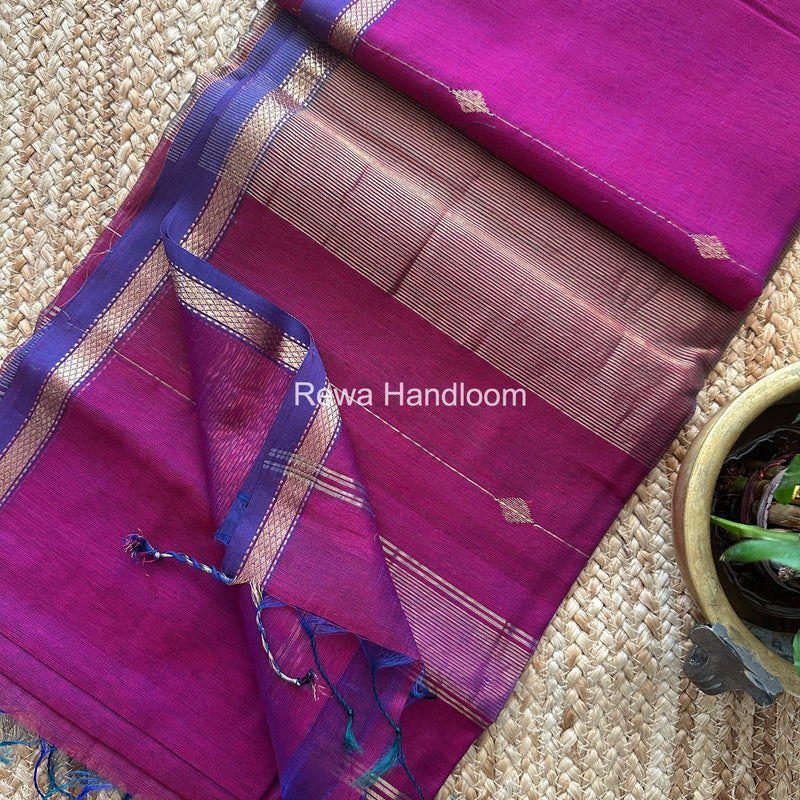  Lining Butti Shaded Maheshwari Saree
