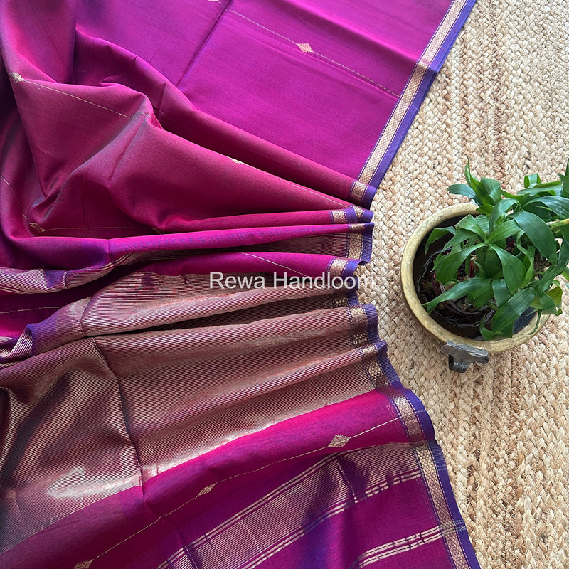  Magenta Lining Butti Shaded Maheshwari Saree SBS072