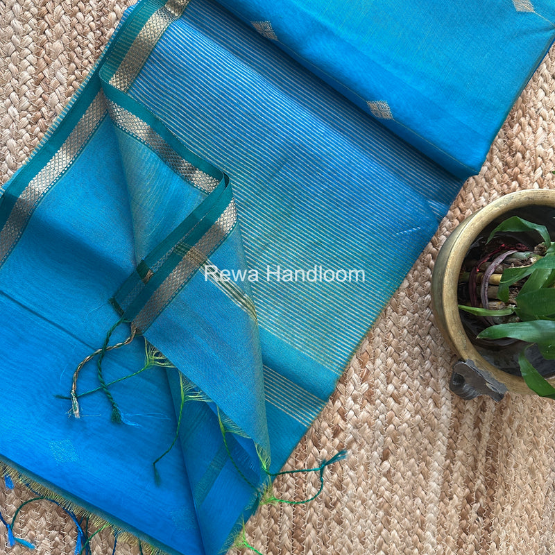  Lining Butti Shaded Maheshwari Saree