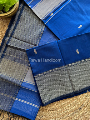 Maheshwari Blue Resham Thread Butti Saree-RBS-012