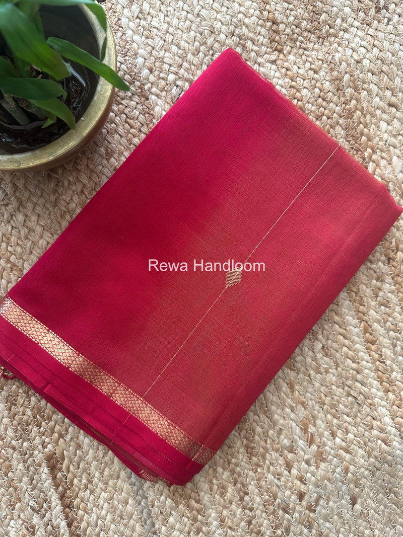 Rani Pink Lining Butti Shaded Maheshwari Saree SBS074