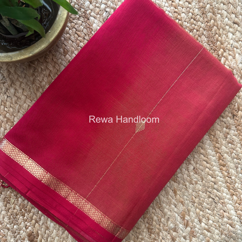 Rani Pink Lining Butti Shaded Maheshwari Saree SBS074