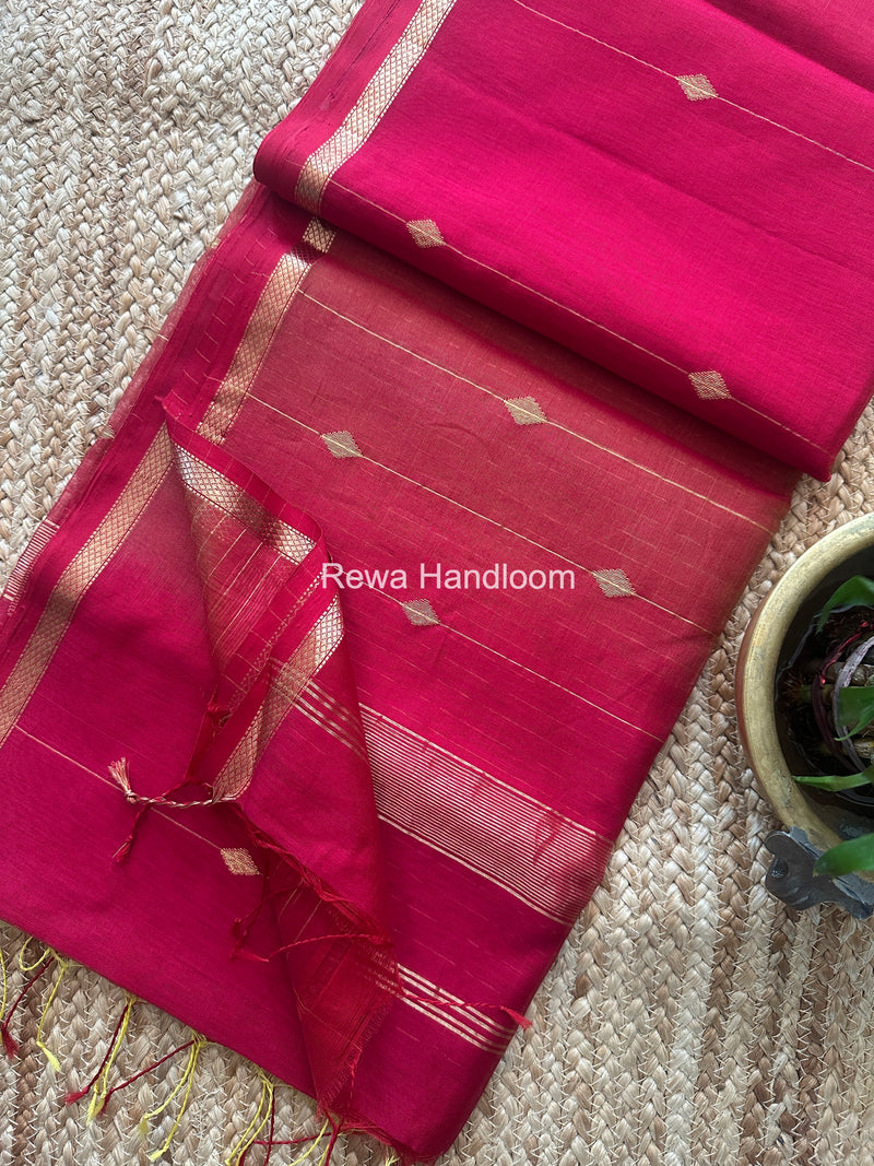  Lining Butti Shaded Maheshwari Saree
