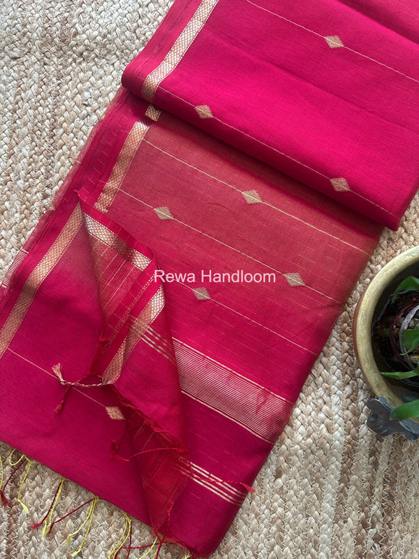  Lining Butti Shaded Maheshwari Saree