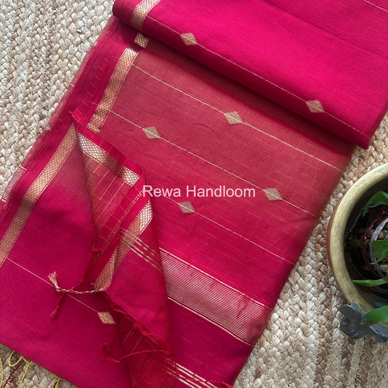 Lining Butti Shaded Maheshwari Saree