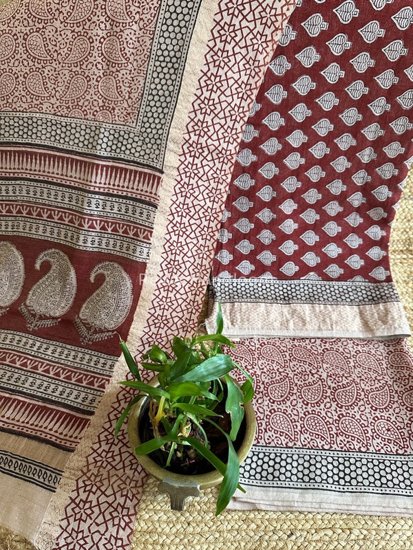 Maheshwari Bagh Print Tissue Suit