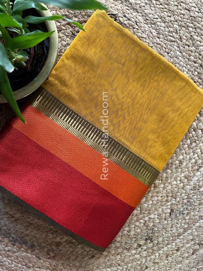 Maheshwari Multicolor Border Saree