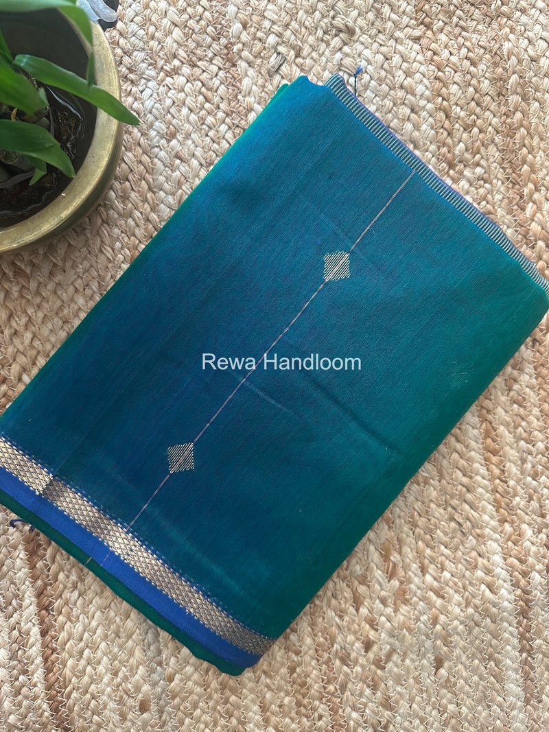 Morpankhi Lining Butti Shaded Maheshwari Saree SBS069