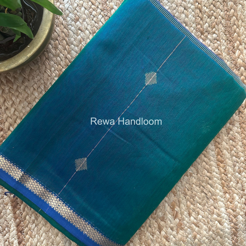 Morpankhi Lining Butti Shaded Maheshwari Saree SBS069