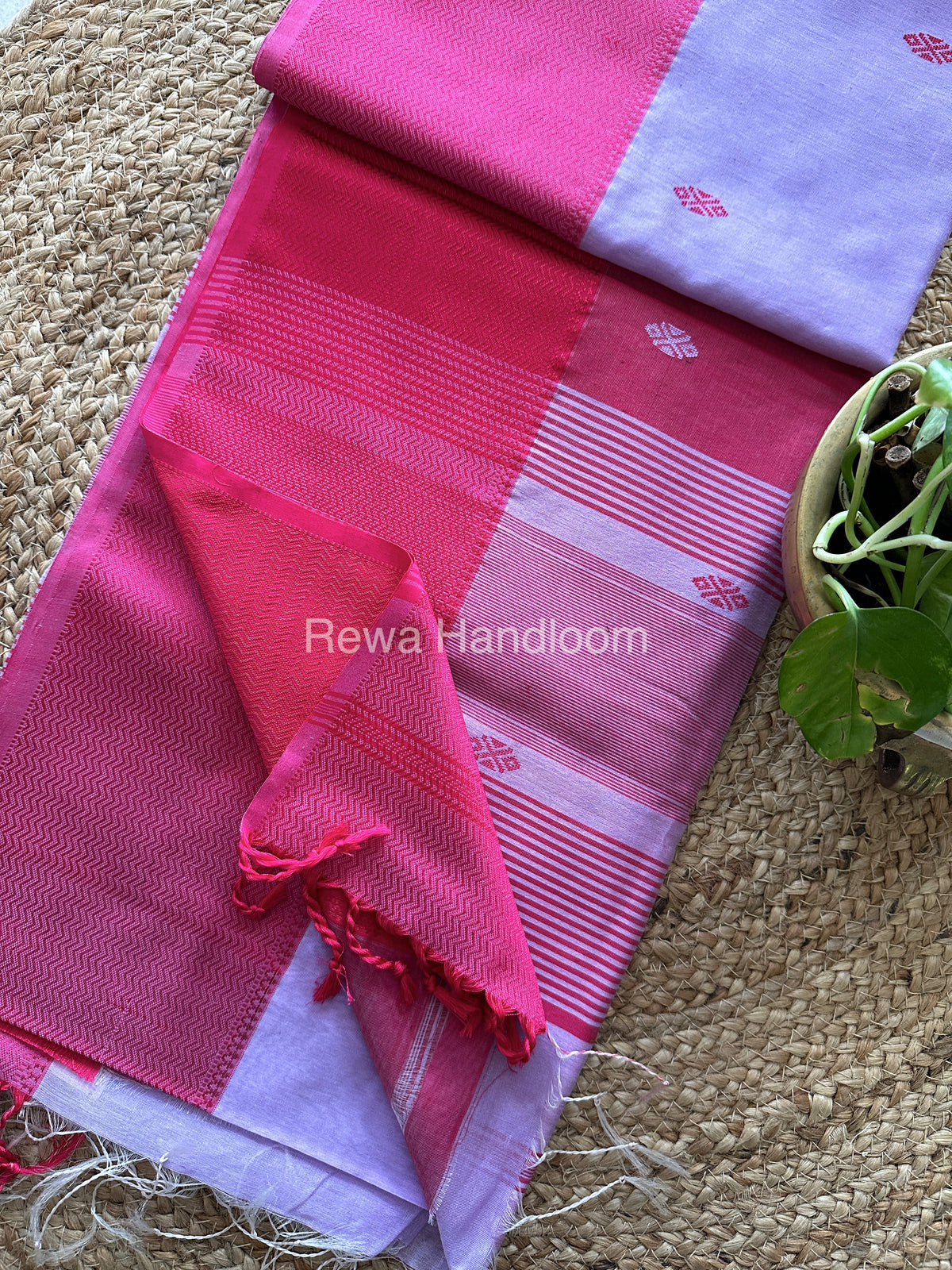 Maheshwari Lavender Resham Thread Butti Saree-RBS-02