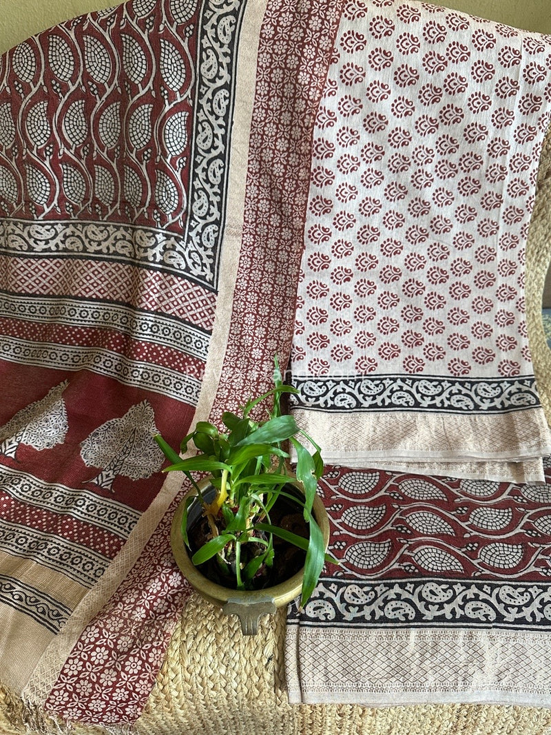 Maheshwari Bagh Print Tissue Suit
