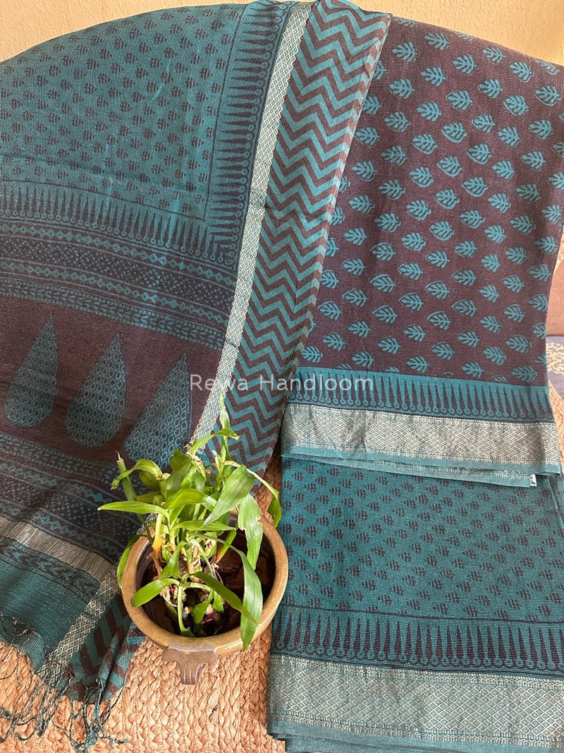 Maheshwari Bagh Print Tissue Suit