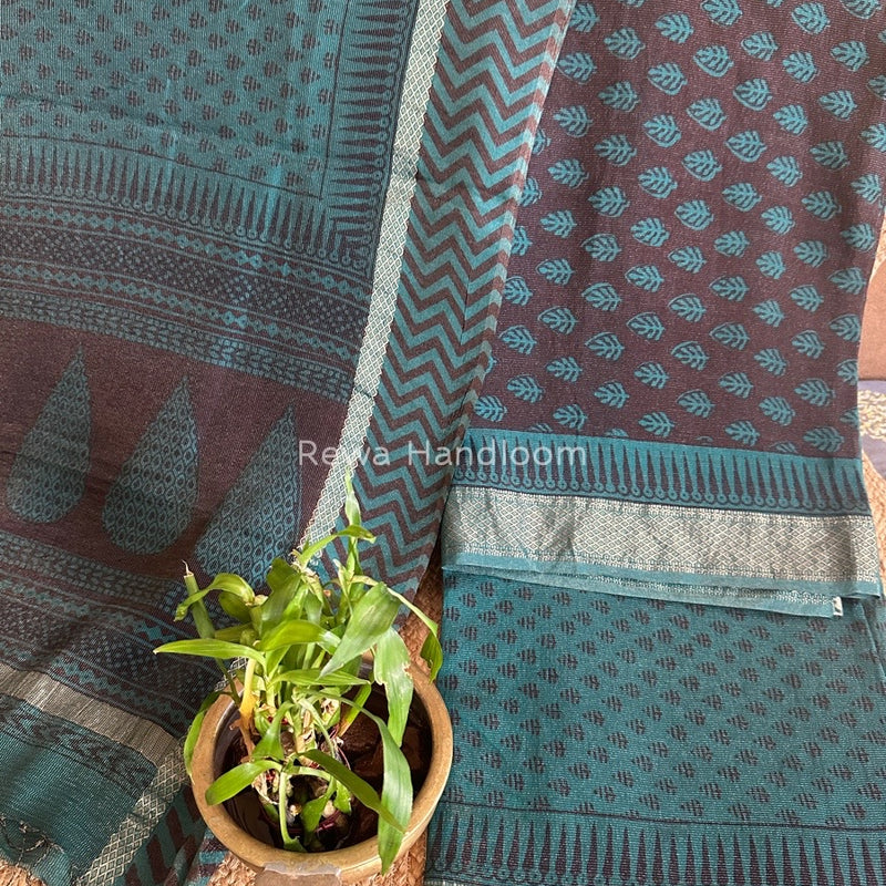 Maheshwari Bagh Print Tissue Suit